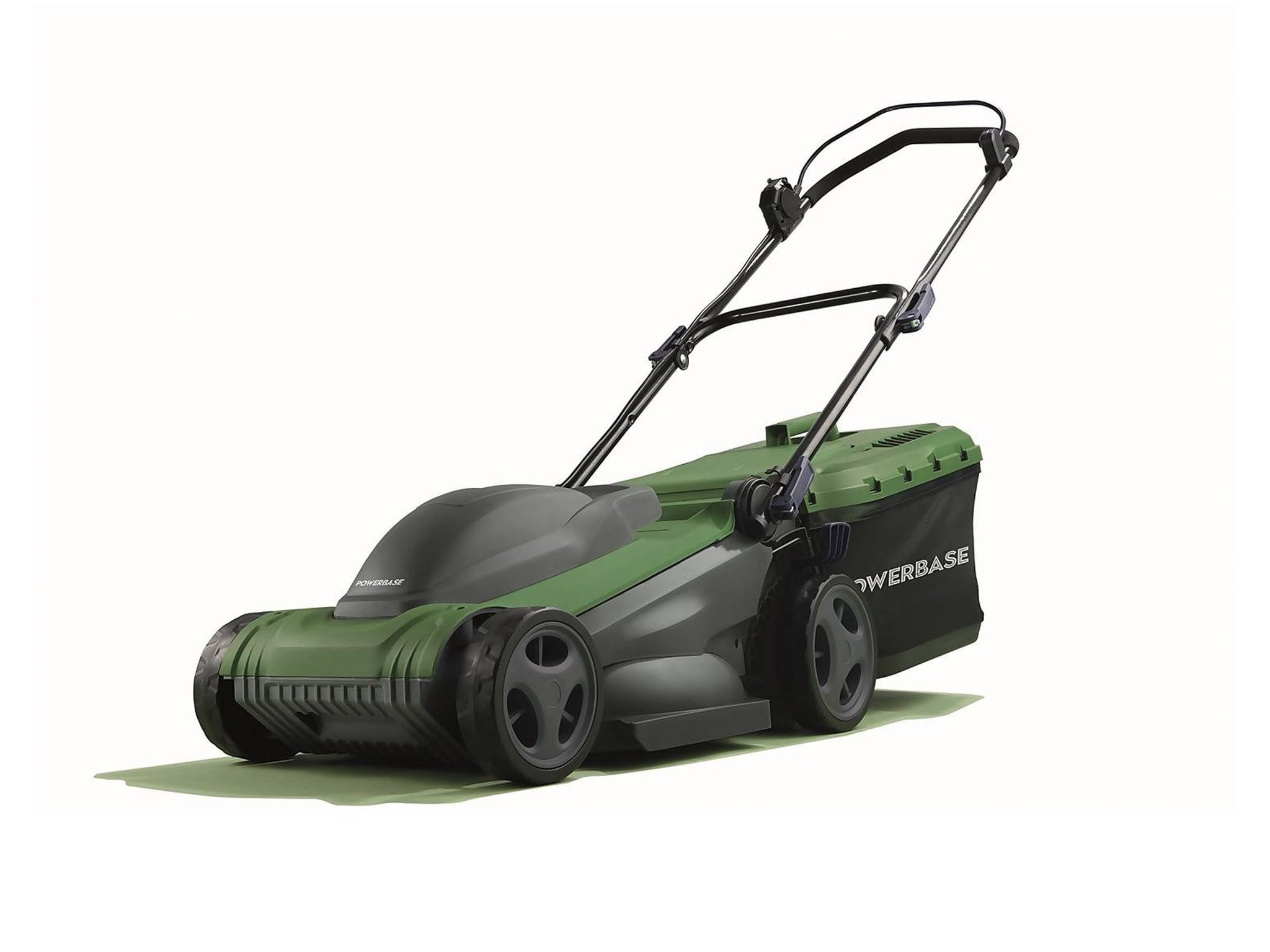 Powerbase petrol store lawn mower